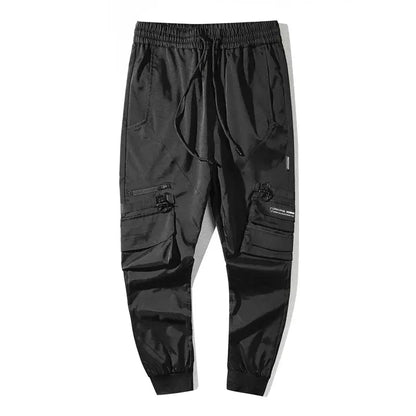 Men's Tactical Elastic Waist Cargo Joggers With Multi Pocket Techwear For Streetwear | TeenStylo - TeenStylo