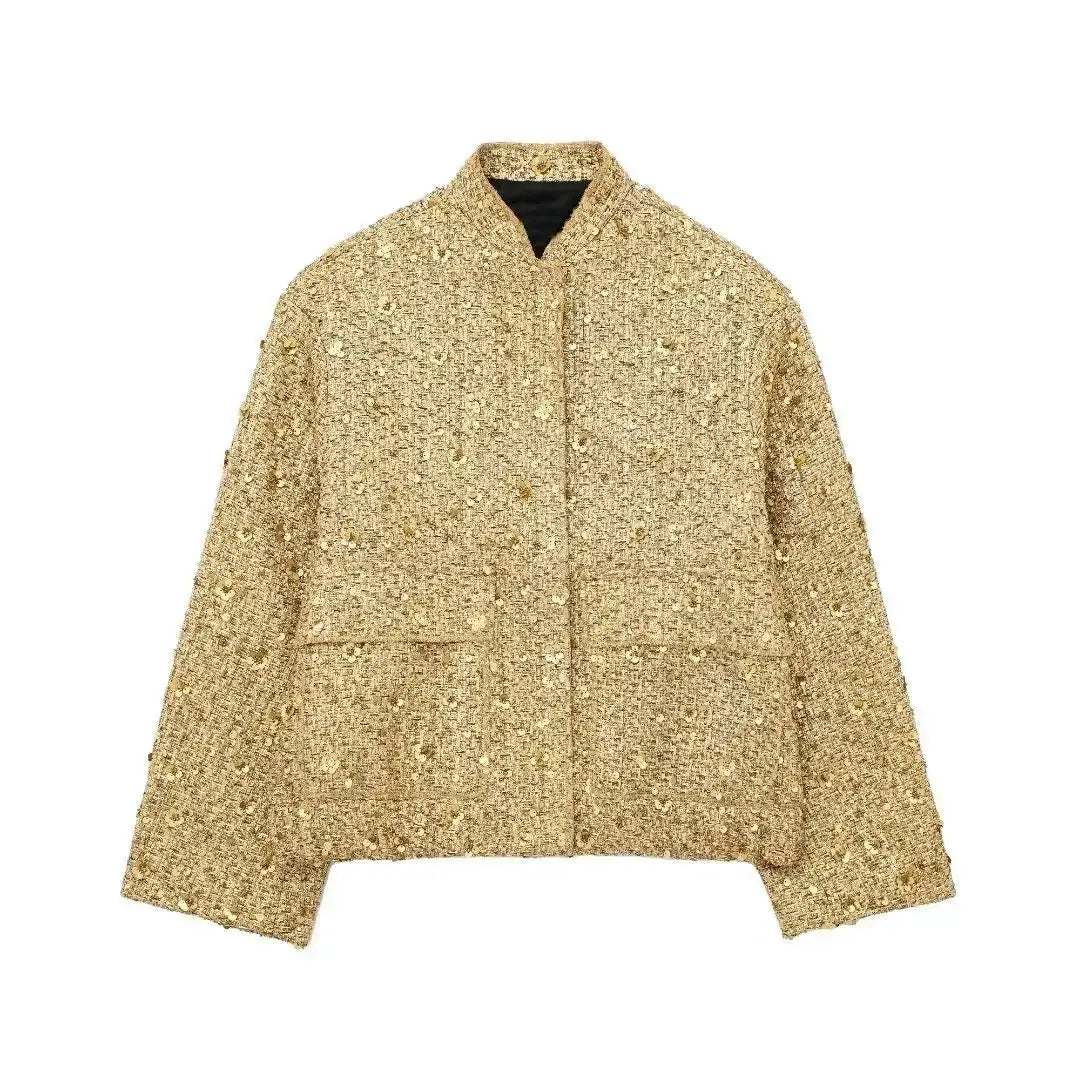 Sequin Glitter Women's Bomber Jacket In Multiple Colors Shimmering Partywear | TeenStylo - TeenStylo