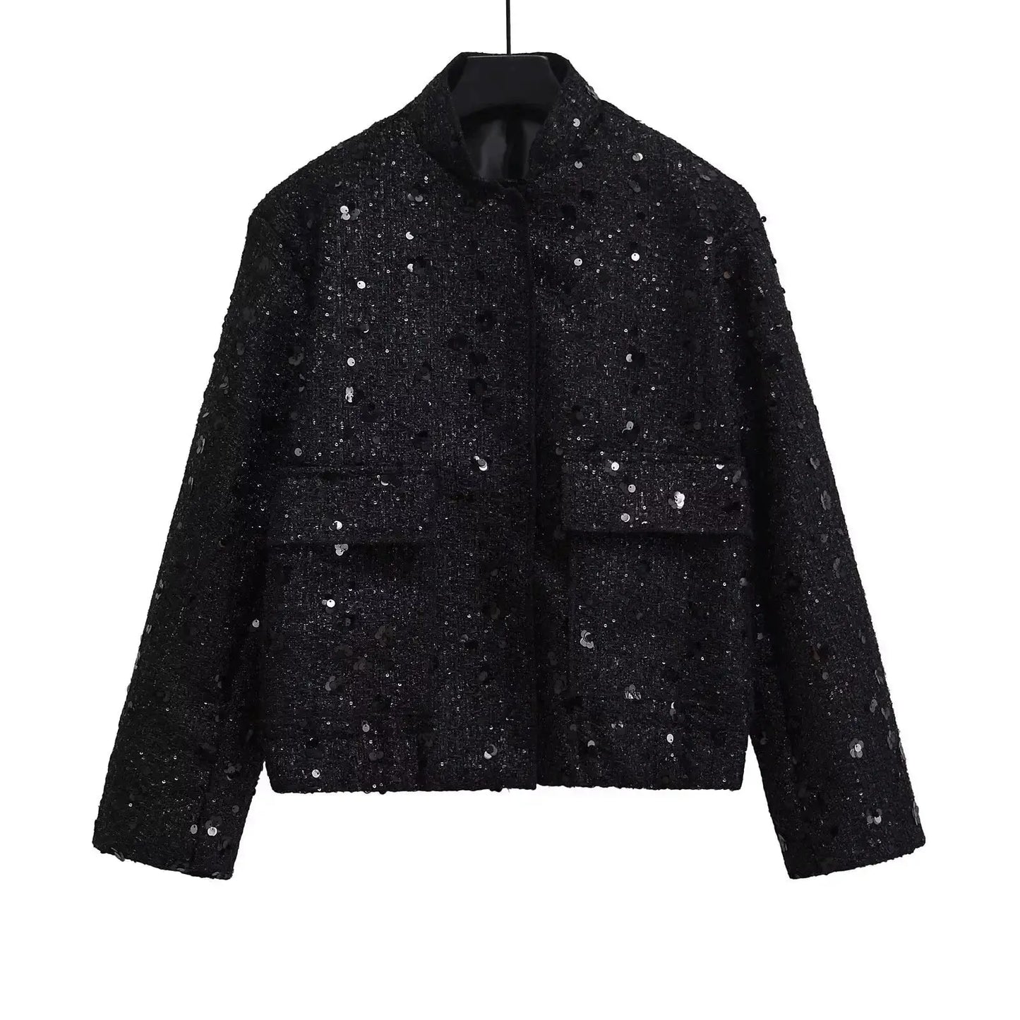 Sequin Glitter Women's Bomber Jacket In Multiple Colors Shimmering Partywear | TeenStylo - TeenStylo