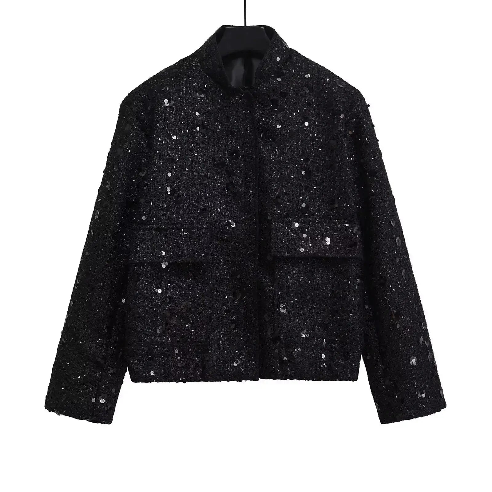 Sequin Glitter Women's Bomber Jacket In Multiple Colors Shimmering Partywear | TeenStylo - TeenStylo