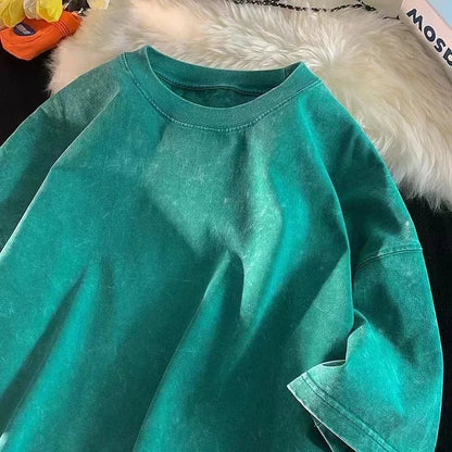 Women's Oversized Y2k Acid Wash Mineral T Shirt | TeenStylo - TeenStylo