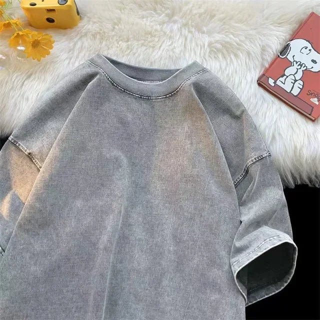 Women's Oversized Y2k Acid Wash Mineral T Shirt | TeenStylo - TeenStylo