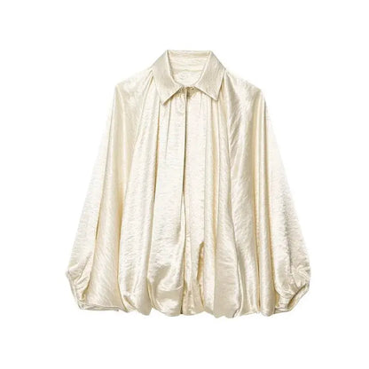 Women's Ruched Puffy Oversized Casual Outerwear Trendy Warm Bomber Jacket | TeenStylo - TeenStylo